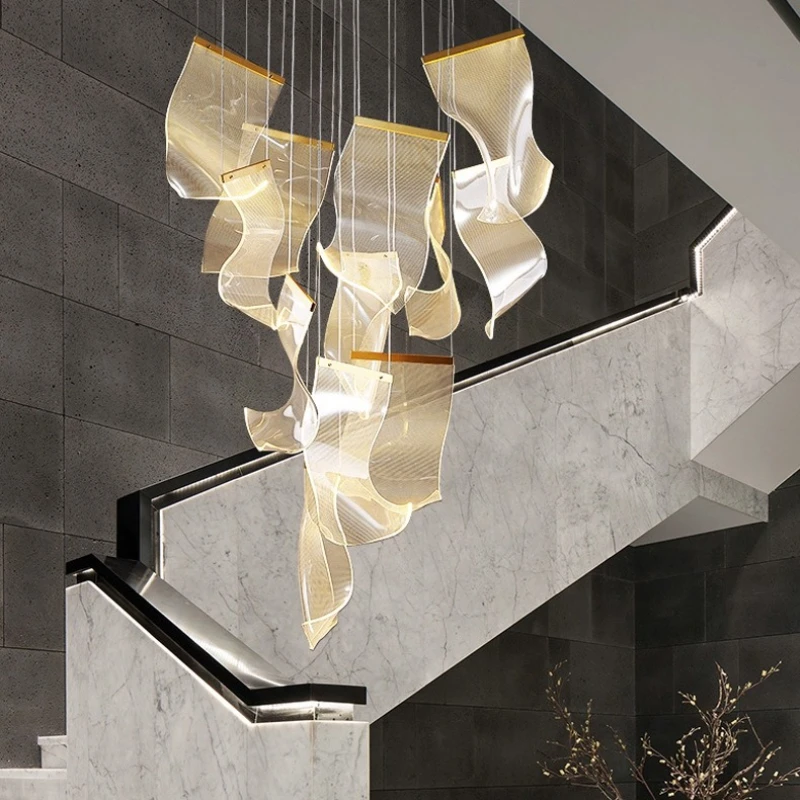 

Designer Chandeliers Luxury modern Villas Living Room Lights bedroom Acrylic hanging lamp Home Decor Lustre Suspension Luminaire