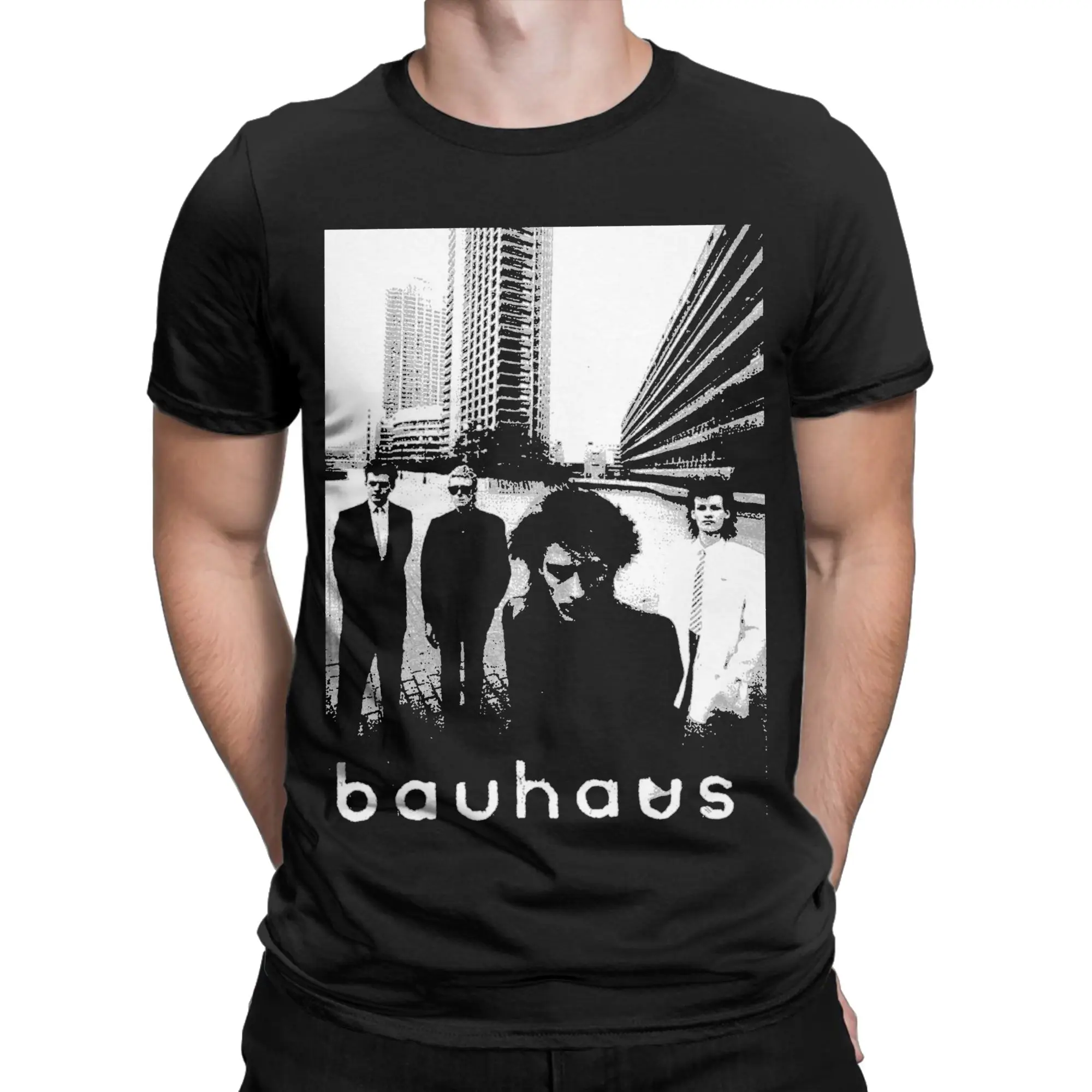 Novelty Bauhaus T-Shirt Men Crew Neck Pure Cotton T Shirts  Short Sleeve Tees Printing Tops