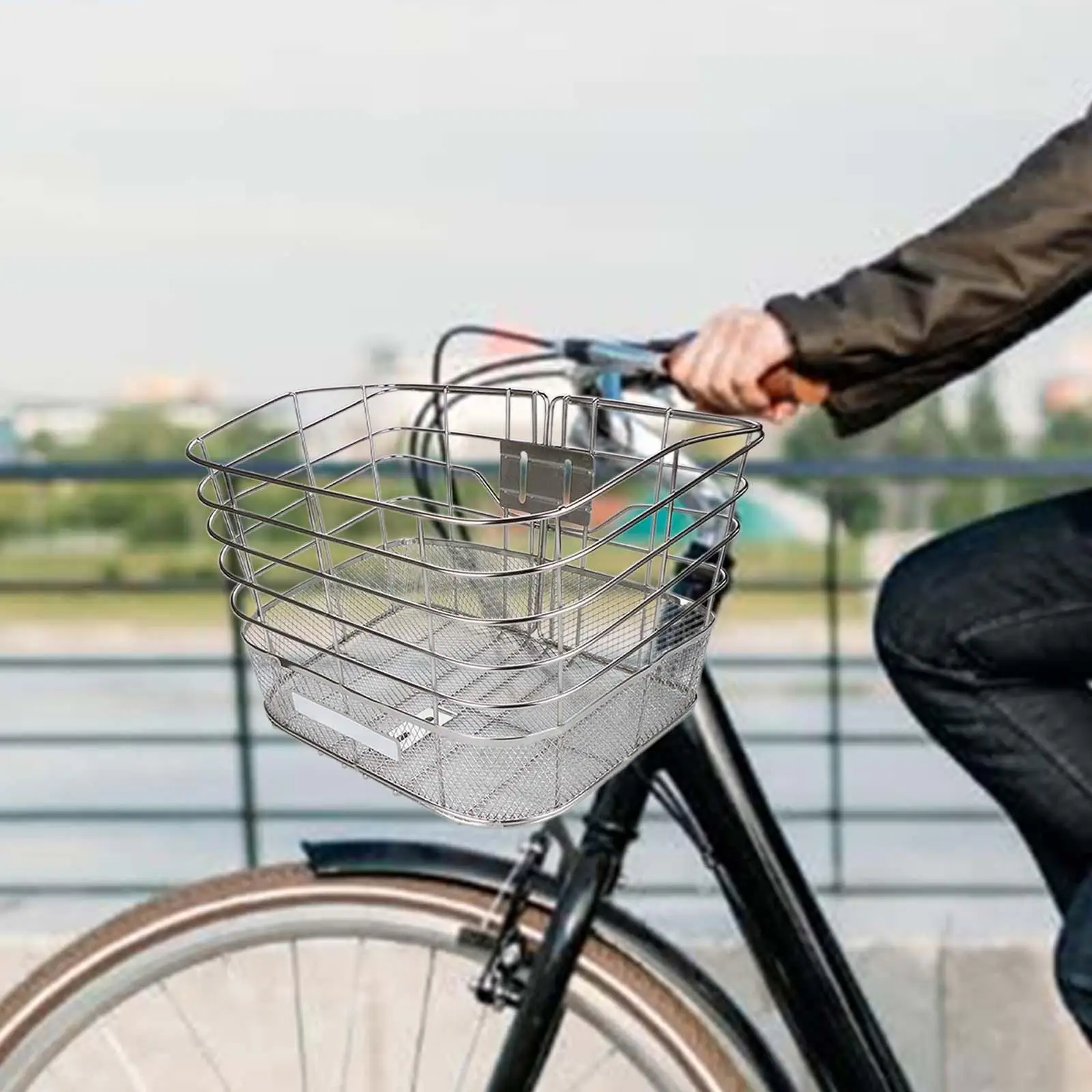 

Front Bike Basket Electric Bike Basket Front Decoration for Road Bikes Parks