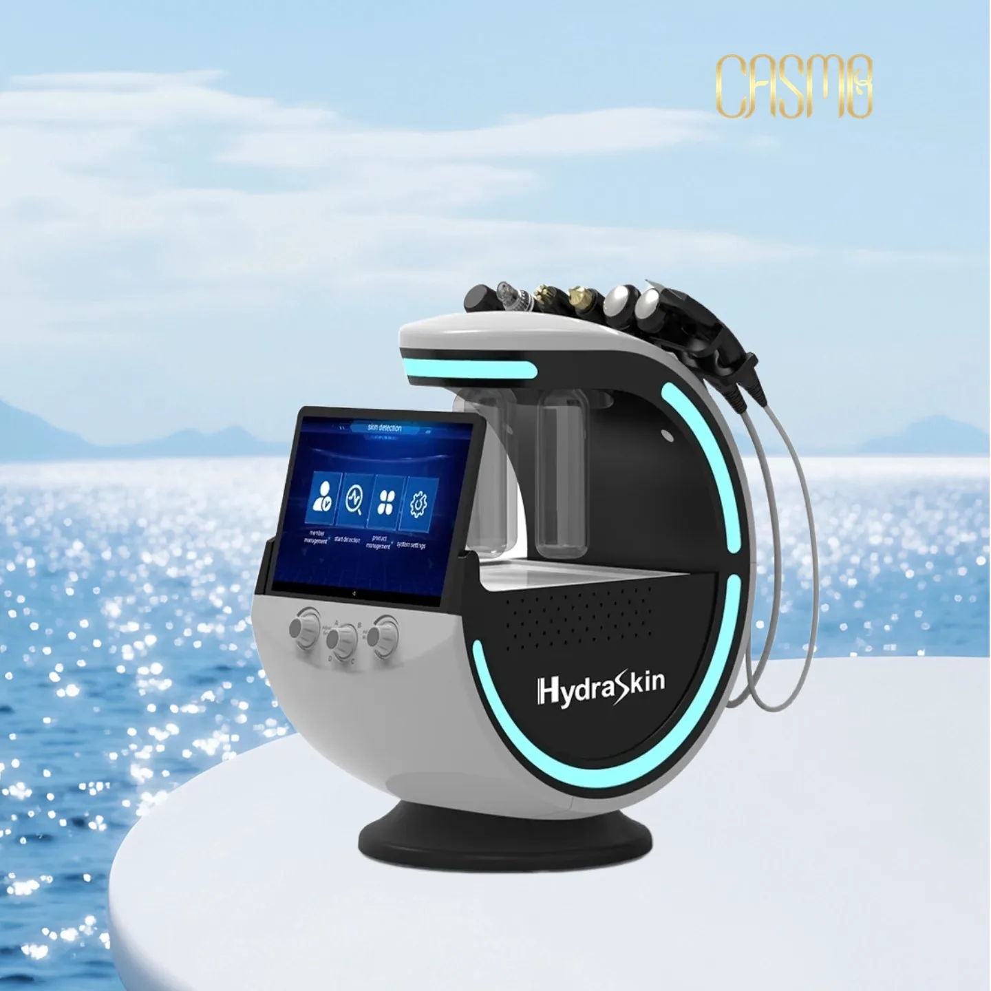 

7 in 1 Analyzer Multifunction Facial Machine Ultrasonic Rejuvenation Dermabrasion Hyperbaric Oxygen Facial Device