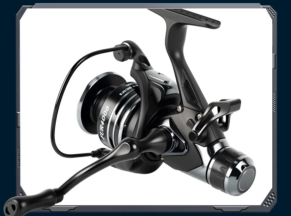 Okuma Spinnrolle 16KG Max. Bremskraft 5.5:1 3+1BB Doppelbremse Aluminiumspule CNC-Griff Links/Rechts Salzwasser Süßwasser Angelrolle – Detail 7