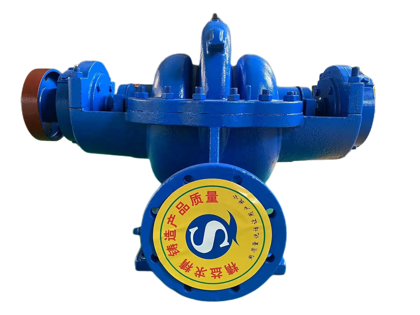 Single stage double suction centrifugal pump of cast iron sediment water for domestic factory