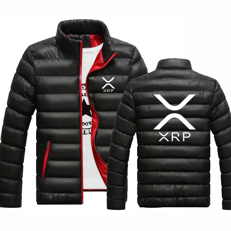 2025 Cryptocurrency Ripple XRP Men New Spring and Autumn Printing Warm High Quality Leisure Cotton Jacket Hoodie Tops