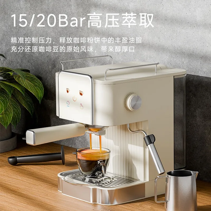 20Bar Semi Automatic Espresso Machine Household Coffee Maker With Steam Milk Frother EU UK US Plug