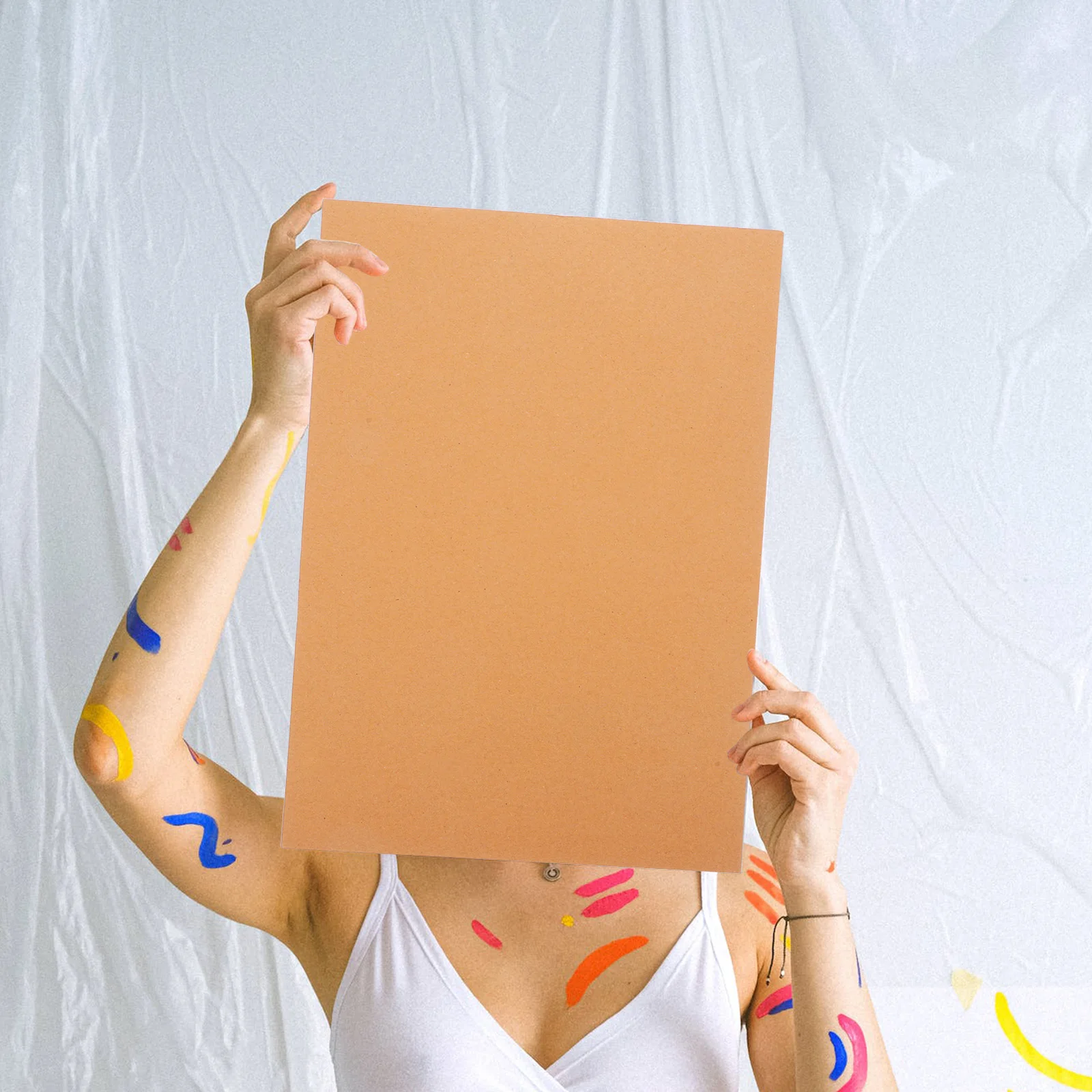 

200gsm A4 Kraft Paper 100PCS Thick Blank Cardstock for Crafts Art Projects Kids Teachers Families Handmade Materials