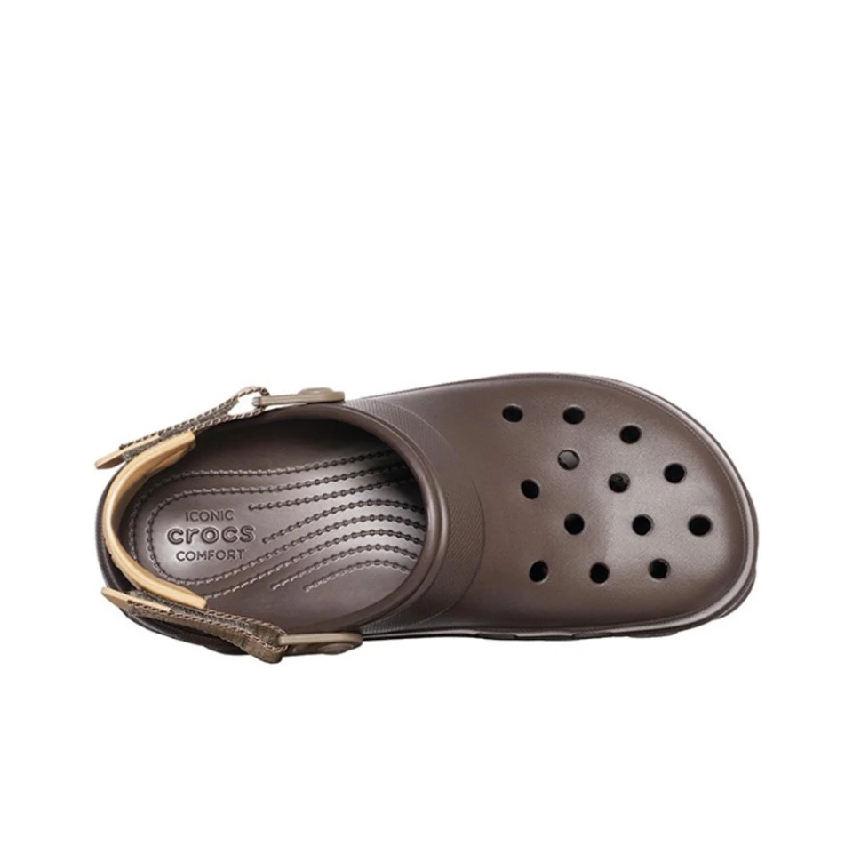 Crocs Classic Clog Terrain Sandálias casuais para homens, dedo do pé fechado unissex, slip-ons, sapatos de praia respiráveis ao ar livre, originais,