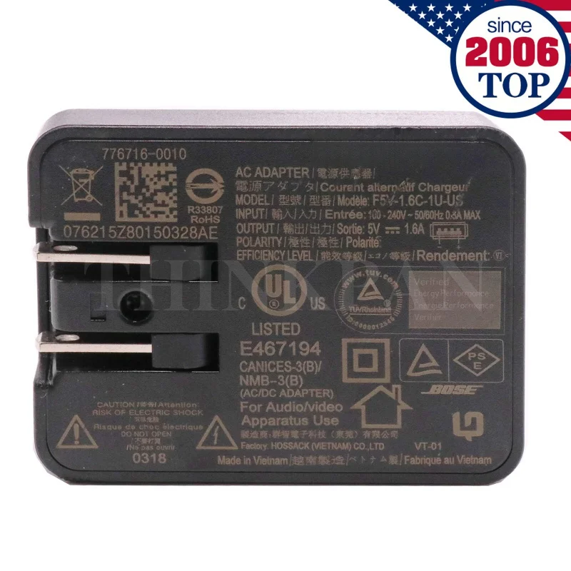 For For Bose Soundlink Mini II Speaker USB Wall Charger Power Adapter F5V-1.6C-1U-US