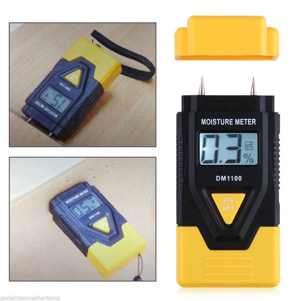 

Digital Hygrometer Mini Portable Moisture Meter for Wood Paper Cardboard Hardened Materials Temperature Humidity Tester