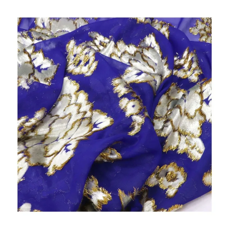 Woven clothing velvet jacquard brocade viscose fabric haute couture dress cheongsam