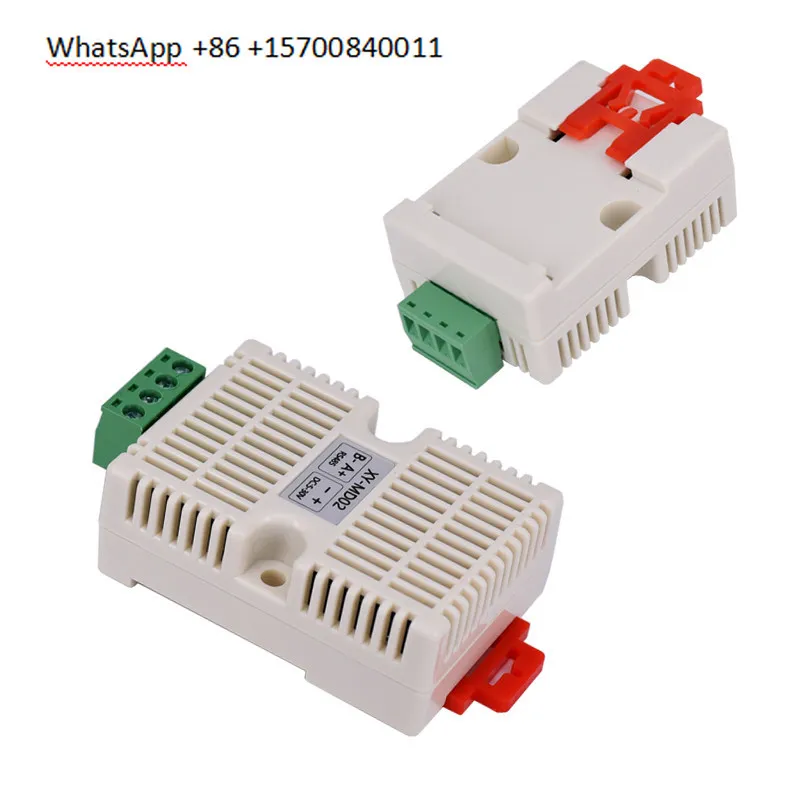 SHT30 Temperature and Humidity Sensor Transmitter, Integrated Modular Rail Mounted RS485 Communication Industrial Probe
