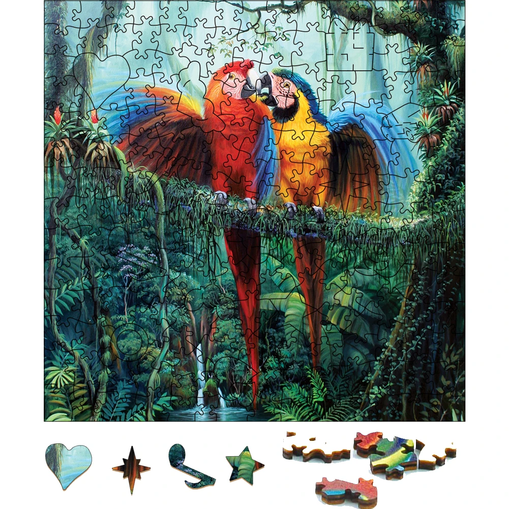 Forest Love Wooden Jigsaw Puzzle Festival Gifts Toys For Adults Animal Wood Puzzles Holiday Gift Puzzle Toy For Christmas