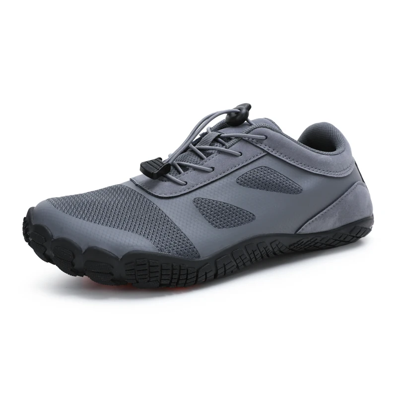 Couple-style five-toe outdoor hiking casual sneakers, breathable elastic mesh upper, lightweight anti-slip multi-functional trai