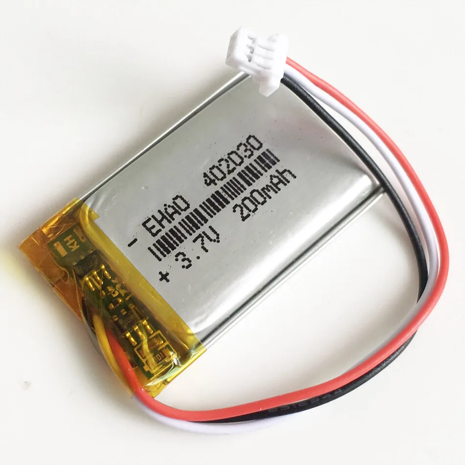 3.7v 200mAh 402030 FOR Lipo Li Polymer Battery JST 3pin 1.0 1.25 1.5 2.0 2.54 Plug