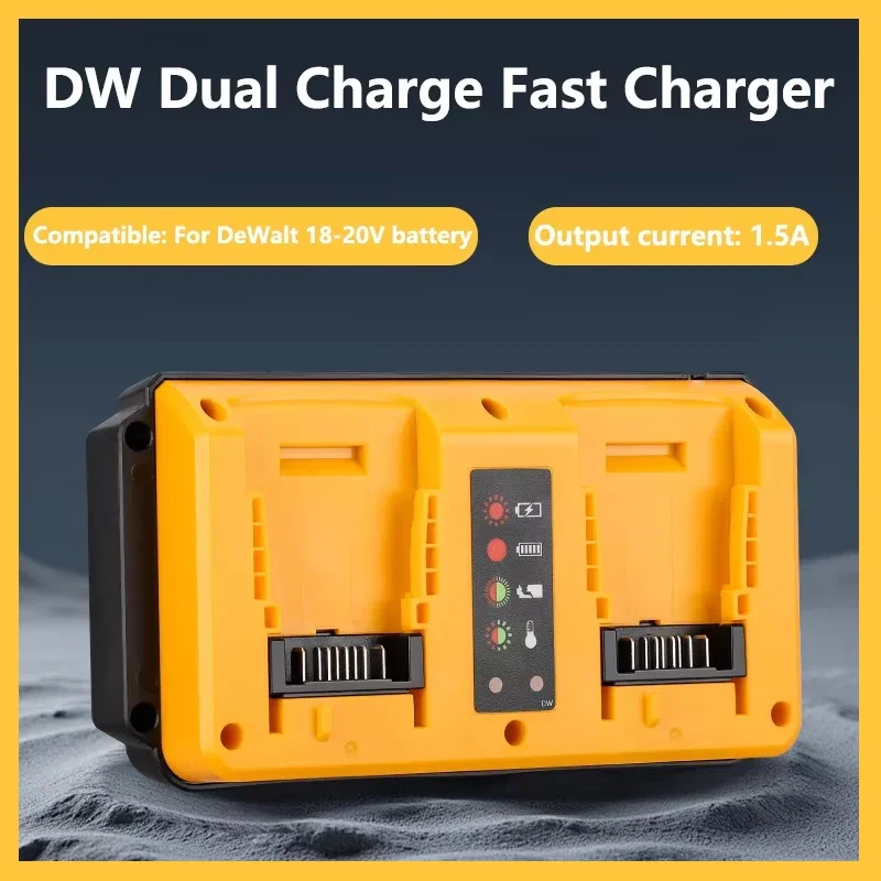 

Новое портативное зарядное устройство с двумя портами для Dewalt 18 В-20 В, литиевая батарея, перезаряжаемая DCB207 DCB206 DCB204 DCB203, быстрое зарядное устройство с вилкой европейского стандарта