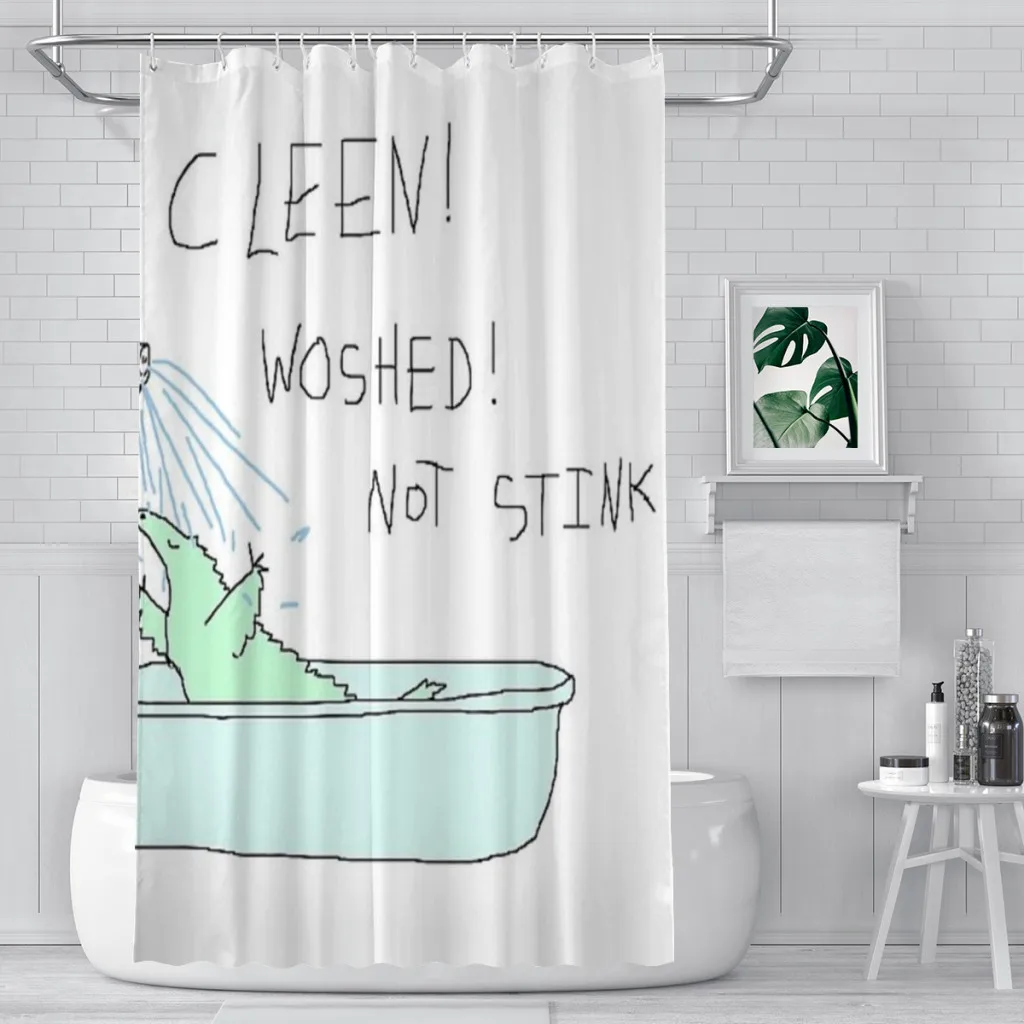 

Clean! Washed! Not stinky! Unique decor Modern Fabric Bathroom Shower Curtains art design Print Curtain