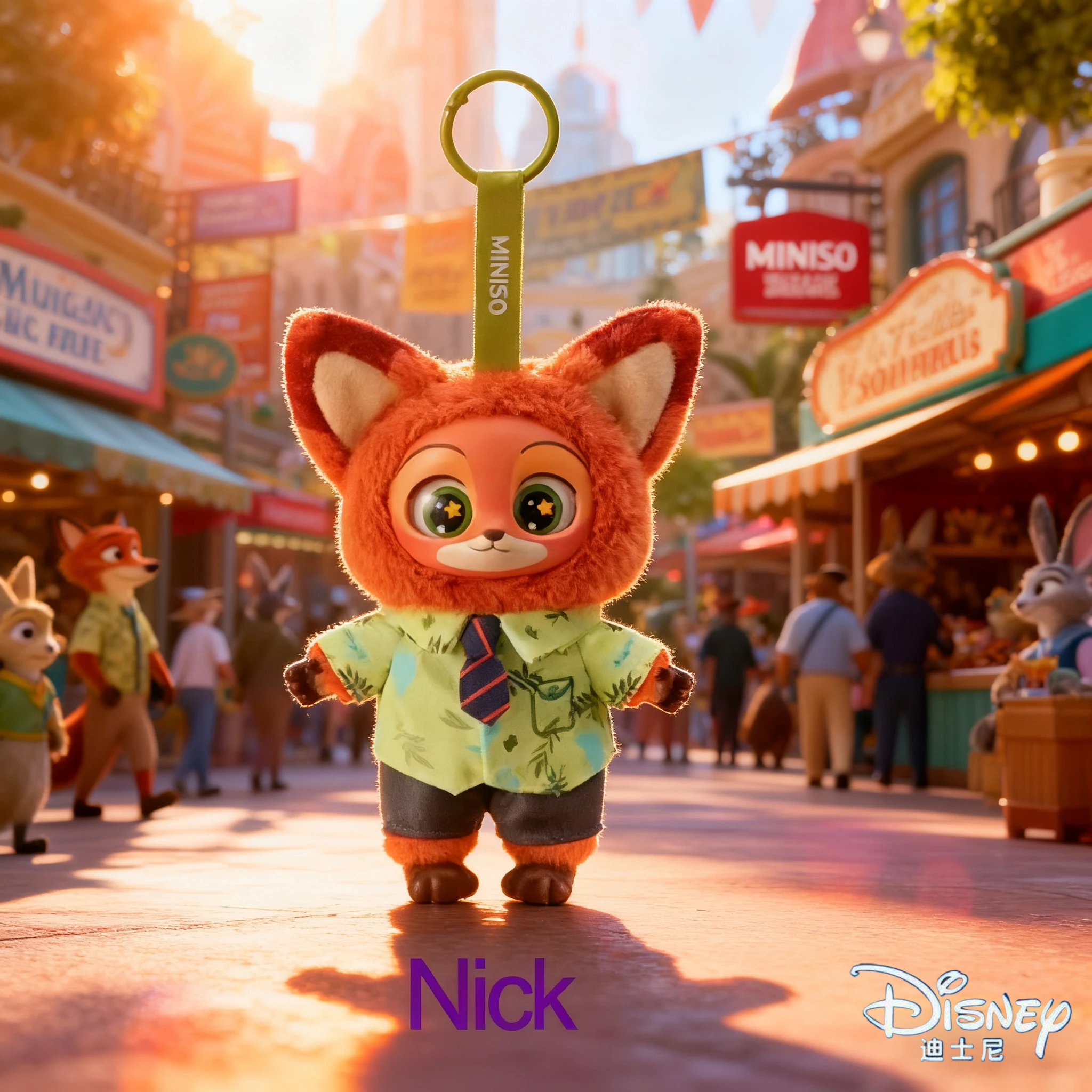 2025 صندوق أعمى جديد من Disney Zootopia - سلسلة مفاتيح من الفينيل من Nick & Judy، لعبة عصرية قابلة للجمع هدية صندوق غامض عشوائي