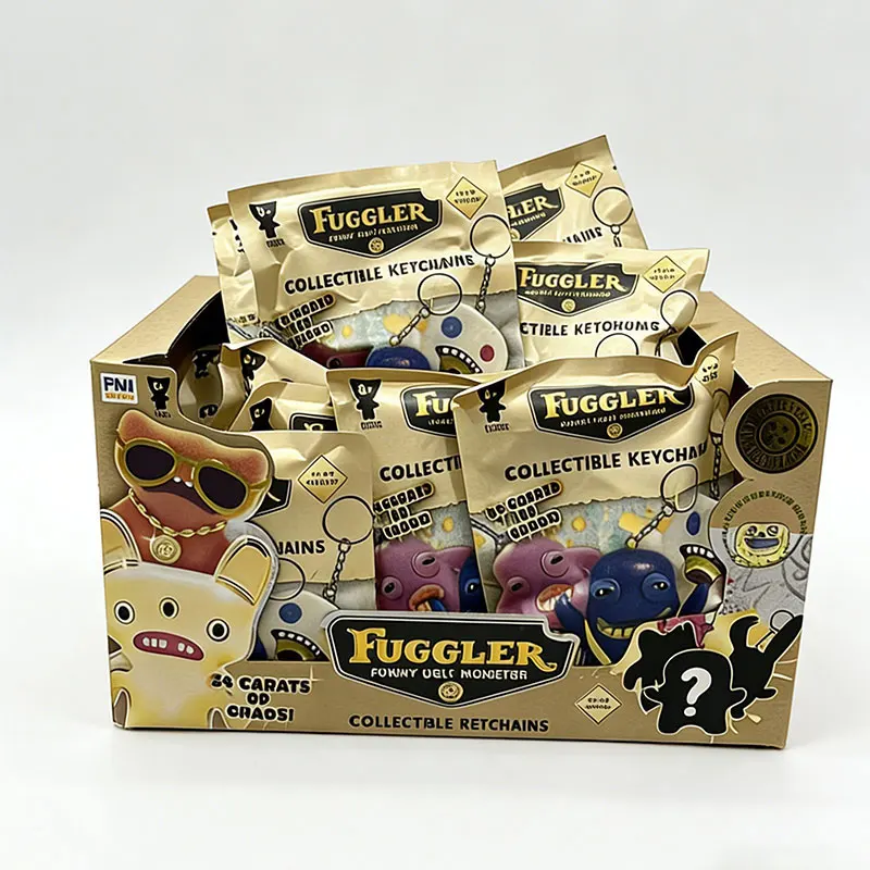 Original Fuggler Schlüsselanhänger Blindboxen Überraschungstüten Actionfiguren Spielzeug Lustige Hässliche Zähne Monster Schlüsselring Anhänger Sammlerstück Geschenk
