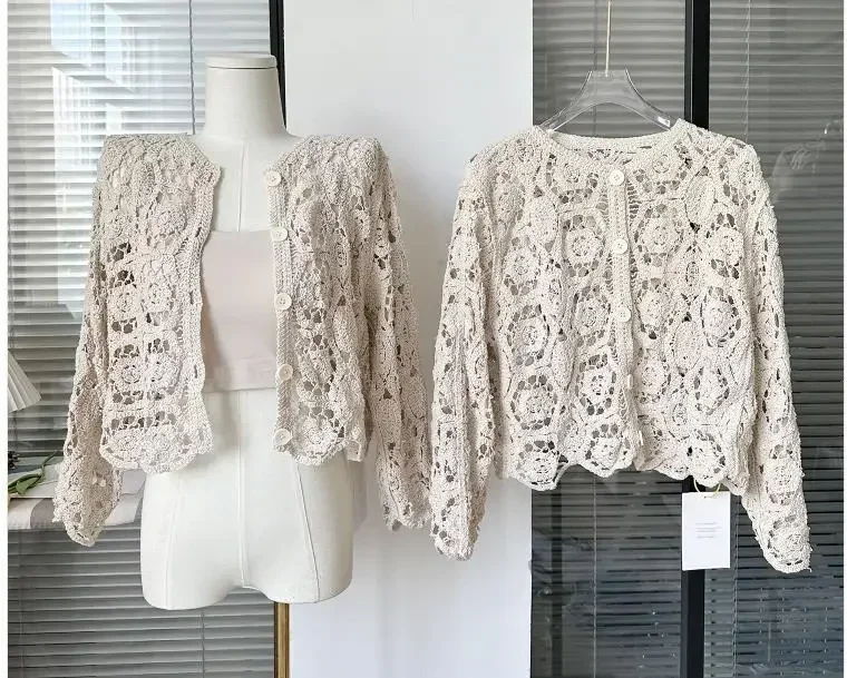 قمصان نسائية مجوفة من الكروشيه قمصان نسائية صيفية أنيقة بفتحات