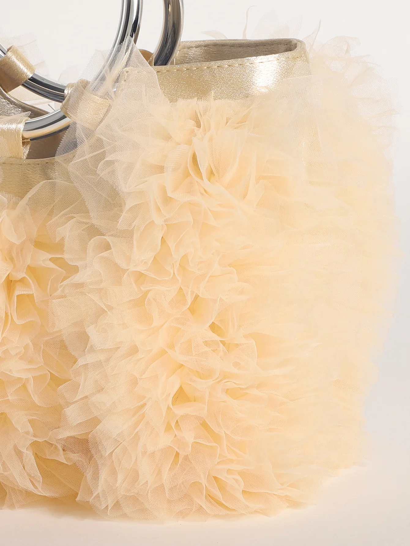 Women's Handbag Party Banquet Bag Wedding Bag Lotus Leaf Skirt Edge Handbag Pleated Sweet Style Fringed Bag