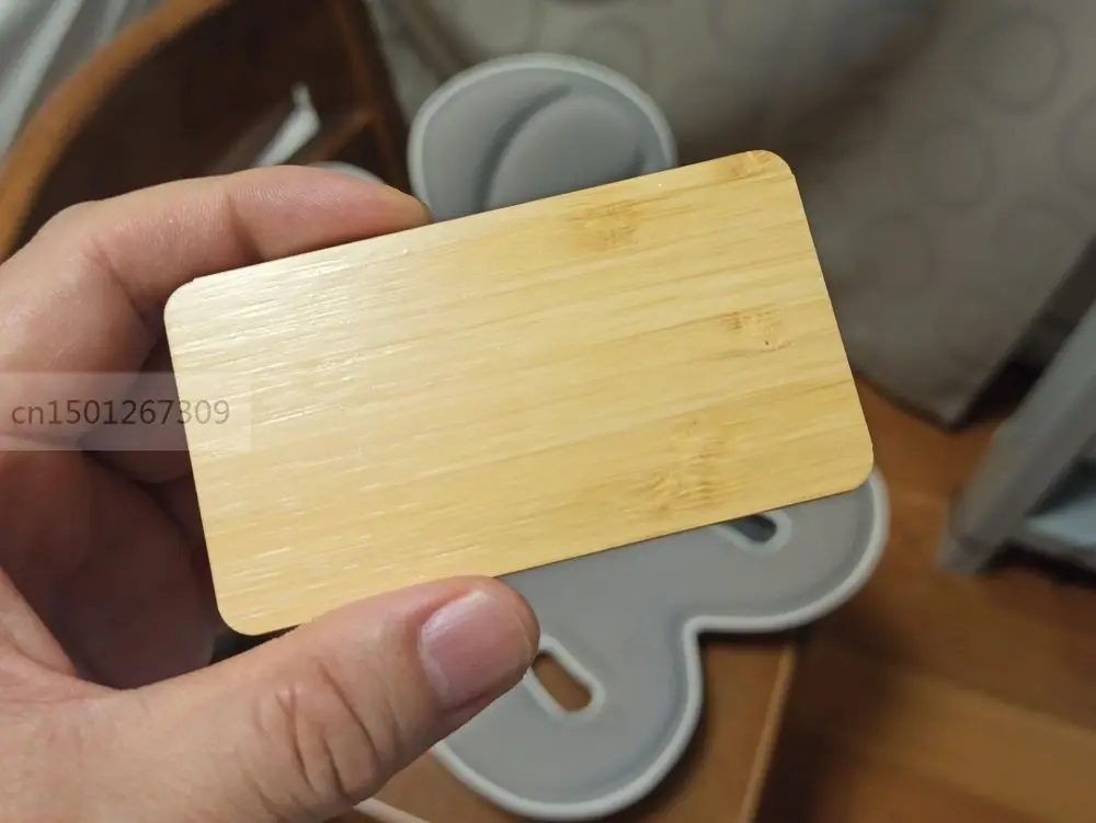 Thickness 2mm Bamboo Blank Business Card Rectangular Cutouts For DIY Craft Project Laser Engraving