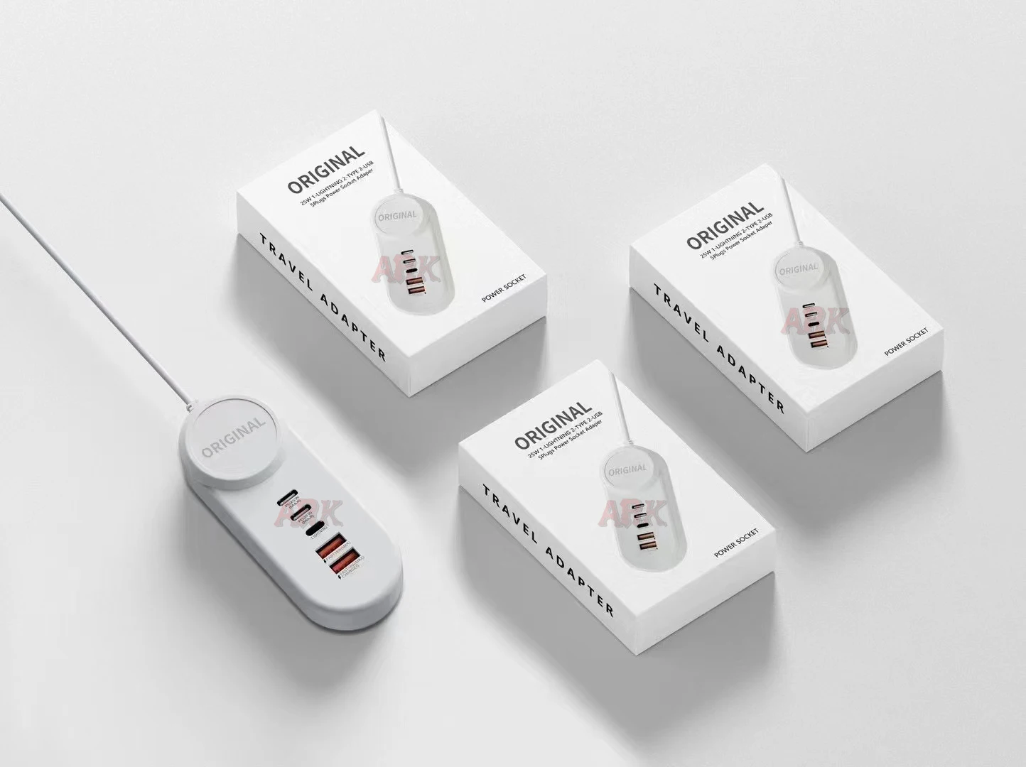 PD 35W 5พอร์ต USB C Charger Quick Charge Wall Charger 1M สายเคเบิลอะแดปเตอร์ไฟ UK EU US สำหรับโทรศัพท์มือถือชาร์จสำหรับ IPhone