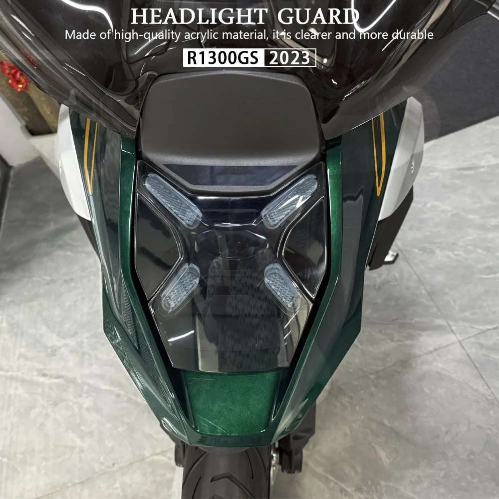 New Motorcycle Headlight Guard Cover Protection Transparent Smoky For BMW R1300GS r1300gs R 1300 GS R1300 GS 2023 2024