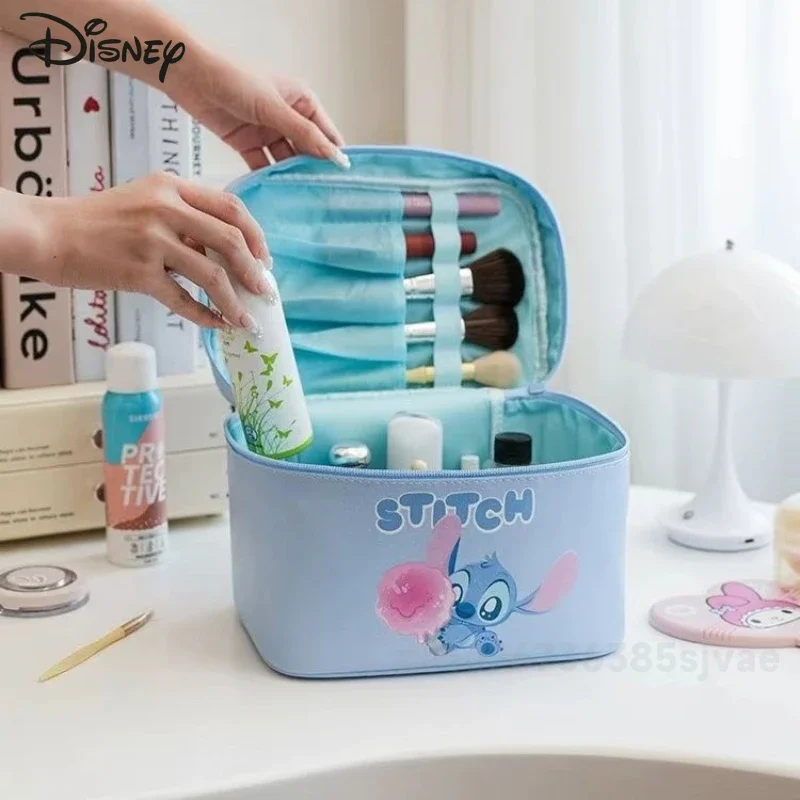 Trousse de maquillage de dessin animé Disney pour femme, sac de rangement de cosmétiques, grande capacité, multifonctionnel, haute qualité, mode, nouveau