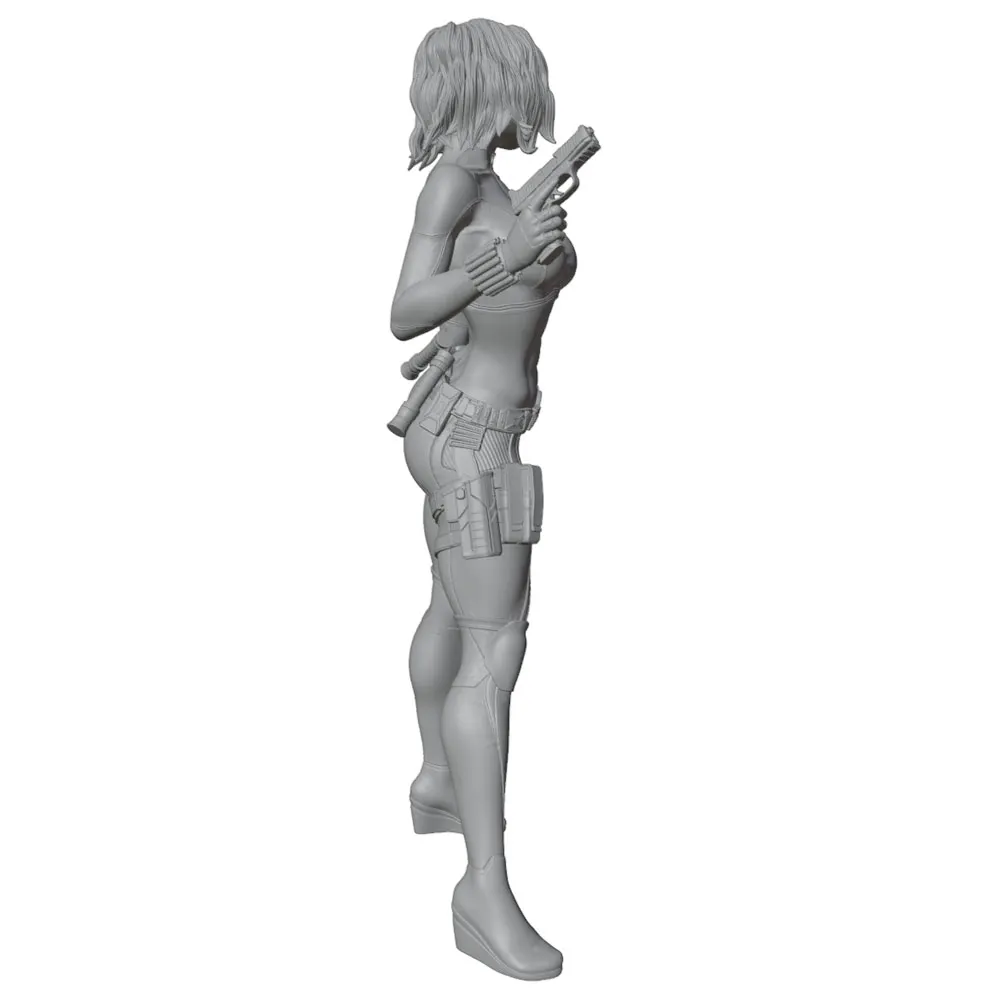 Figura resina pelo corto sin pintar para juegos de rol y coleccionismo - imagen 3