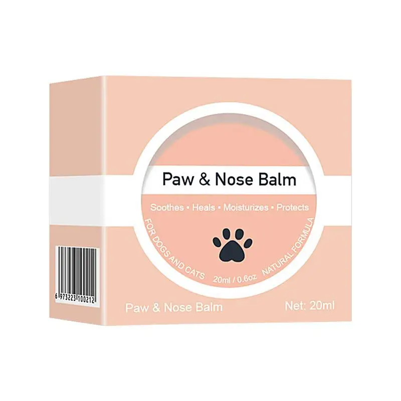 Dog Balm for Paws and Nose 20ml Foot Balm Cat Paw Moisturizer Cracked Dog Paw Wax Dog Foot Pad Balm Puppy Paw Cream for Extreme