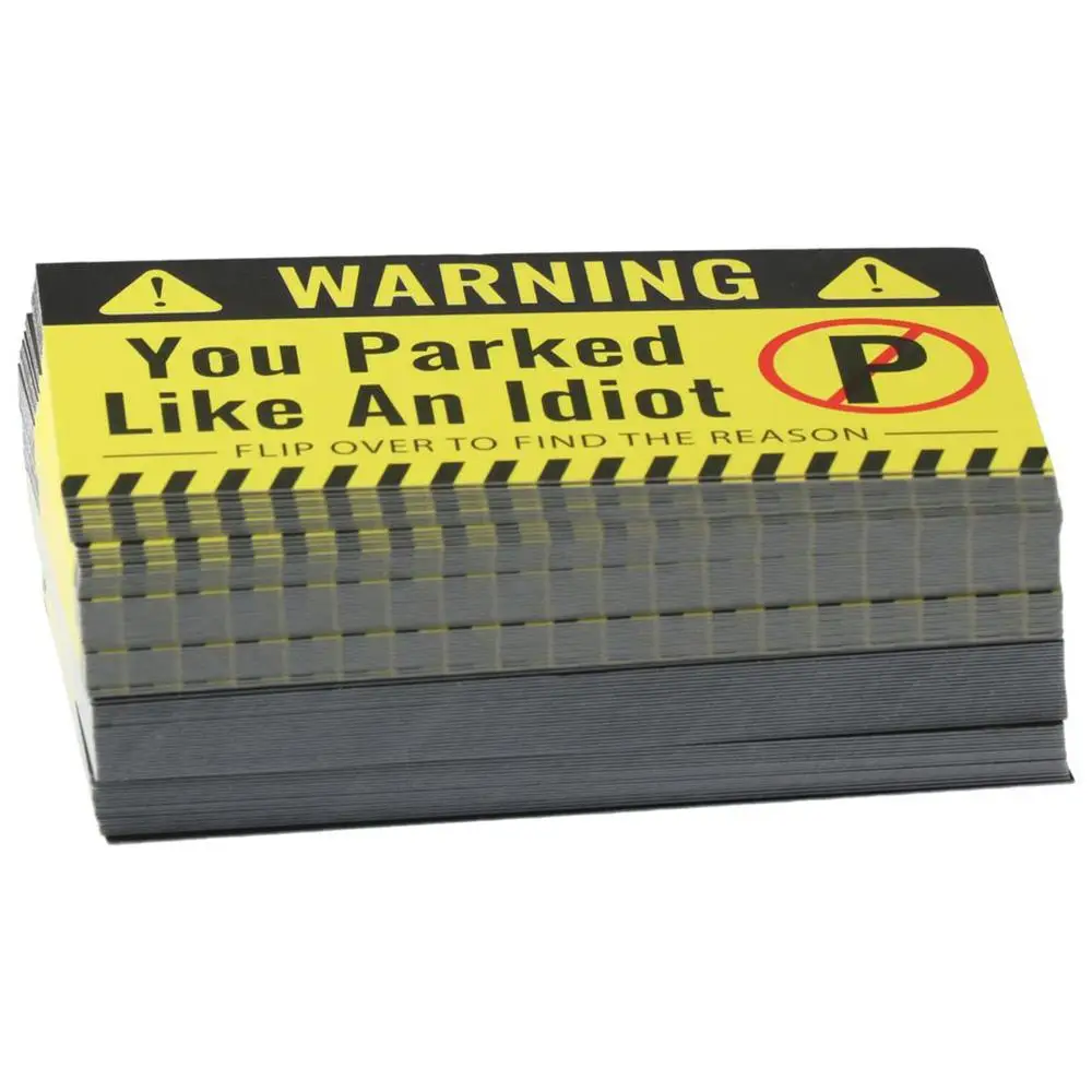 100 Pieces Funny Bad Parking Cards 3.5 x 2 Inches with Multi Violation Reasons Parking Cards Cardboard Parking Violation Cards