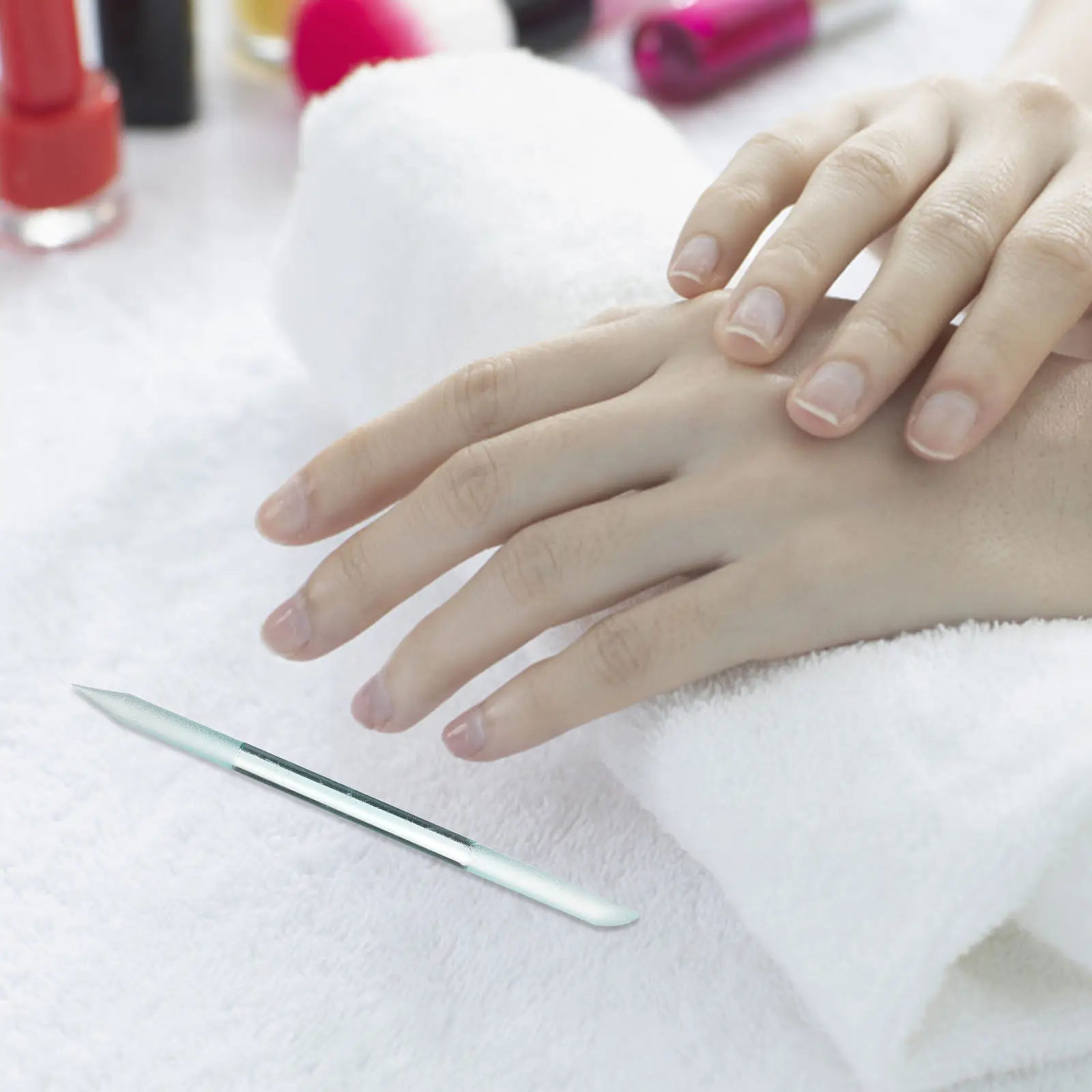 

2Pcs Glass Nail Files Professional Manicure Tool for Nail Shaping Polishing Buffing Fast Salon-Style Results Portable Elegant