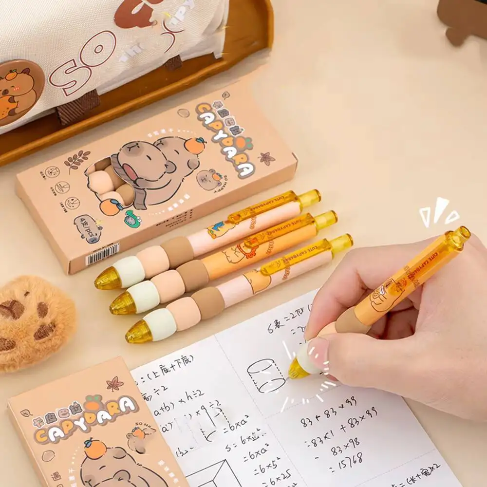 1-4 Pcs Lytwtw's Cute Capybara Panda Gel Press Office Gift School Supplies Stationery Kawaii Funny Pen
