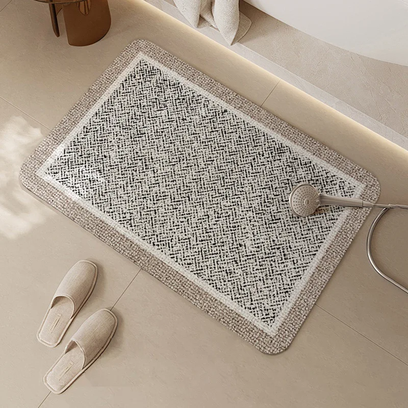 

Quick Drying Bathroom Absorbent Floor Mat Soft Diatomite Foot Pad Non-slip Bath Mats Toilet Diatom Mud Area Rug Carpet Bathmat