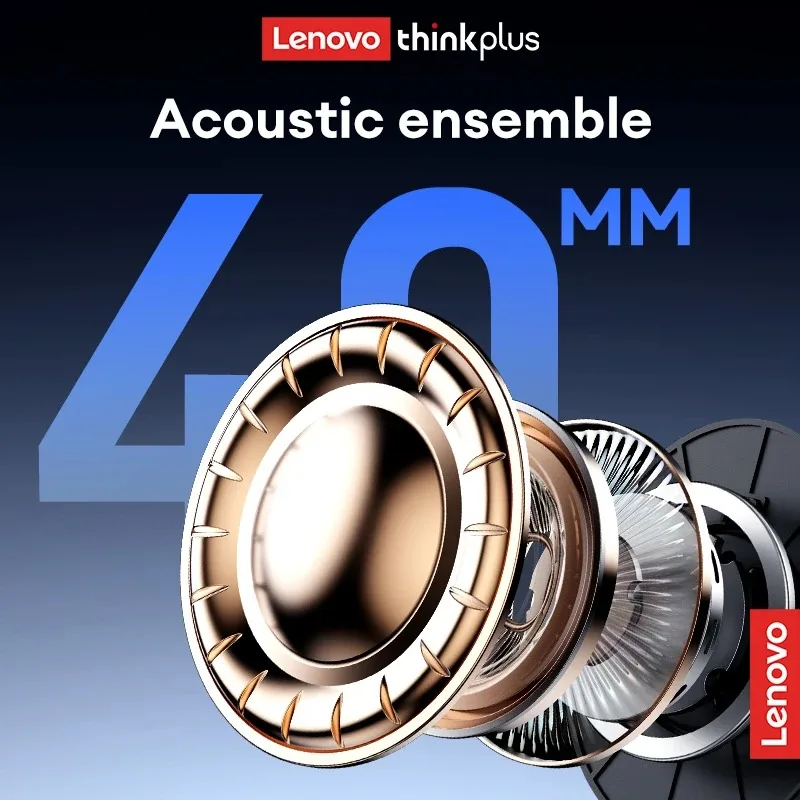 100% لينوفو الرسمية حقيقية Thinkplus TH53 سماعات لاسلكية بلوتوث 5.4 HiFi ستيريو 22H عمر البطارية الطويل سماعة الألعاب