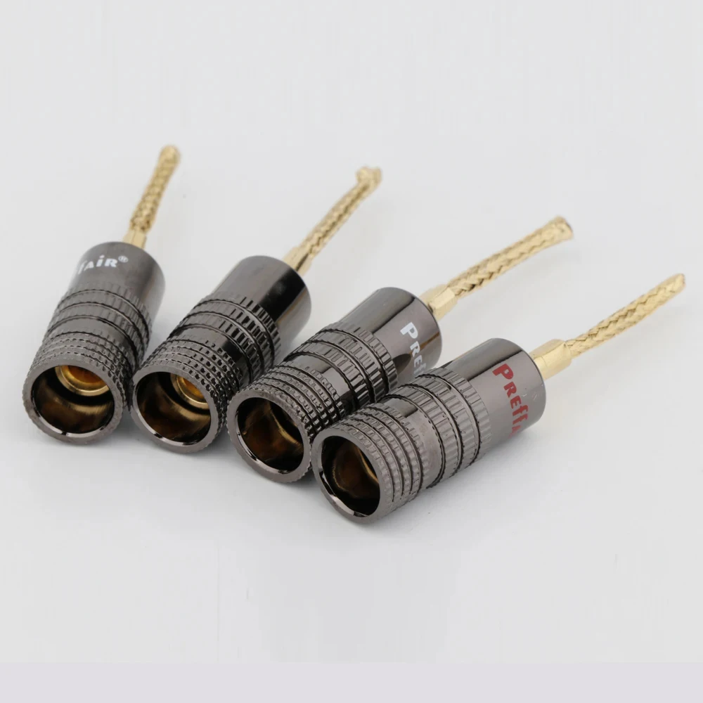 BA1485 High Quality Gold Plated Braided Type Banana Plug for DIY HiFi Audio Power Amplifier Speaker Cable Connector