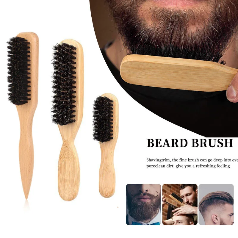 Boar Bristle Slick Back Hair Brush for Sleek Ponytail Bun & Smoothing Baby Hairs, Flyaways, Edge Control - Backcombing & Teasing