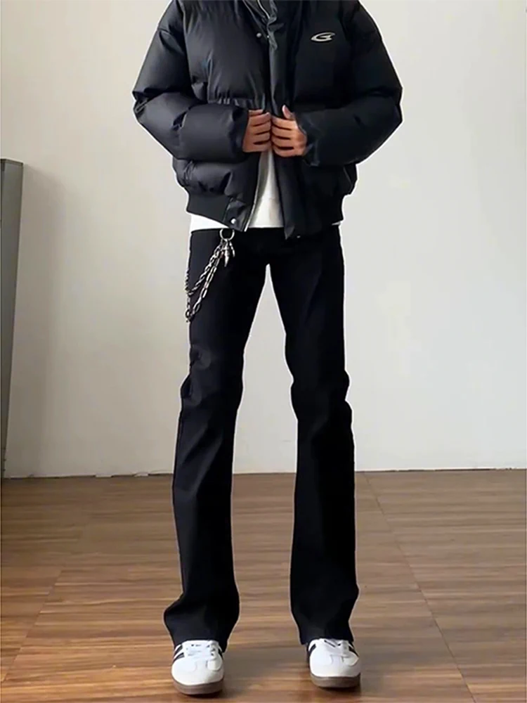 

Мужские джинсы Bla Knight Fce, приталенные, прямого кроя, с микро-клешем, повседневные, в стиле Cleanfit High Street