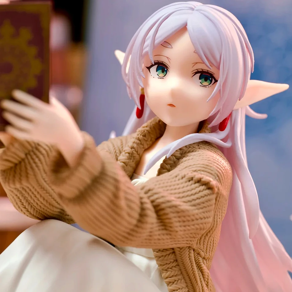 12cm frieren além do fim da jornada frieren anime figura desktop bonito noite-terno frieren figura de ação estatueta modelo boneca brinquedos
