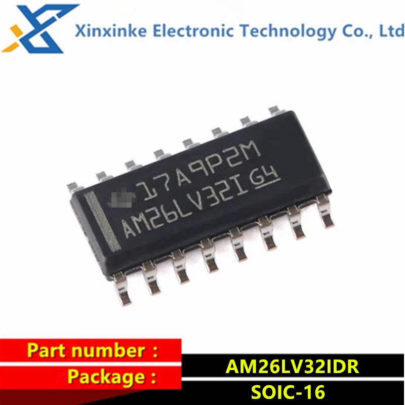 

5PCS AM26LV32IDR SOIC-16 AM26LV32I RS-422 Interface integrated circuit chip Lo-Vltg Hi-Sp Quad Diff Line Dr