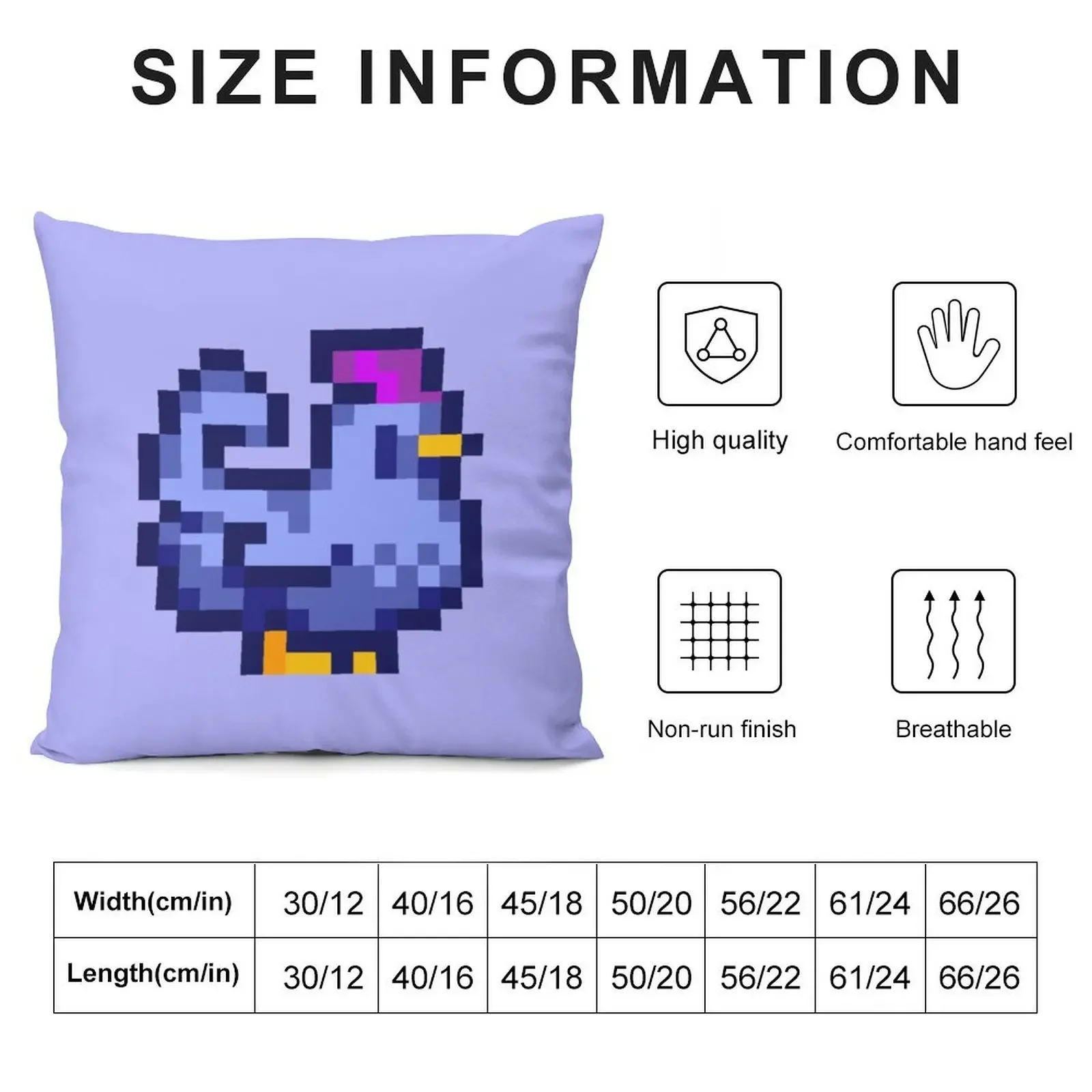 Blue Chicken Stardew Valley Throw Pillow Pillow Cover Custom Cushion Sofa Pillow Cover