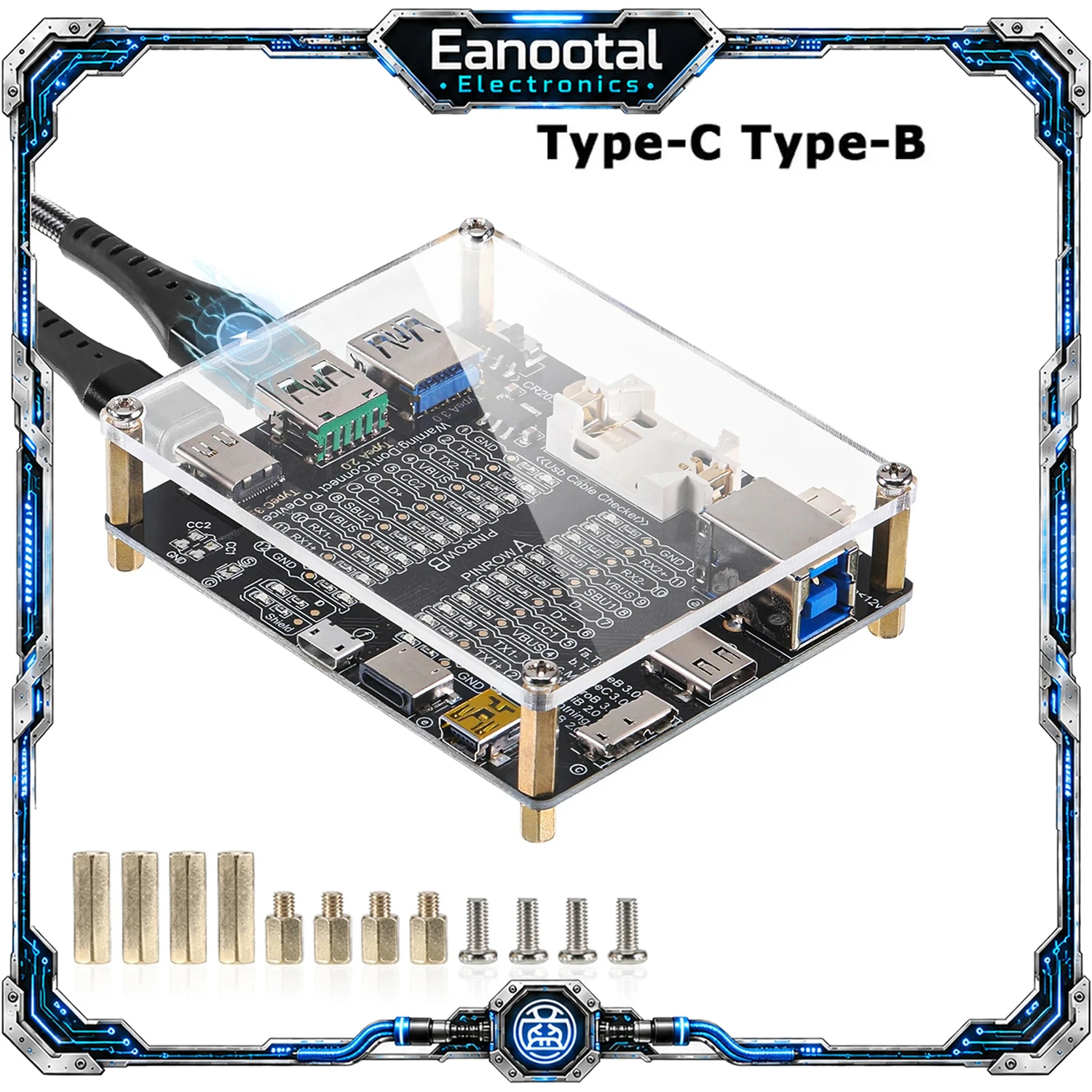 USB Cable Data Line Test Board Cable Checker USB Cable Tester Short Circuit On-Off Switching For Type-C Test Board Tool - view 6