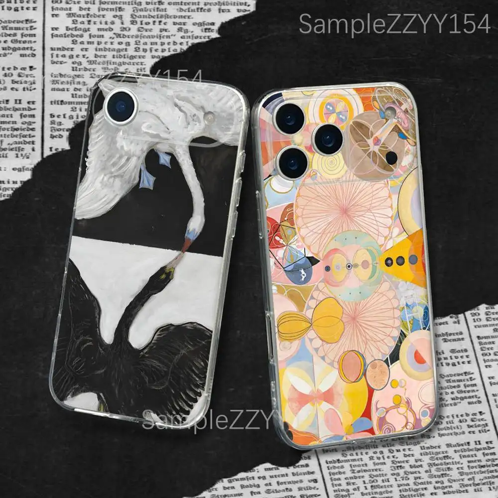 

Art Hilma af Klint For iPhone 17,16,15,14,13,12,11 Plus,Pro,Max,XR,XS,X,7,8 Plus,SE,Mini Transparent Silicone Soft Phone Case