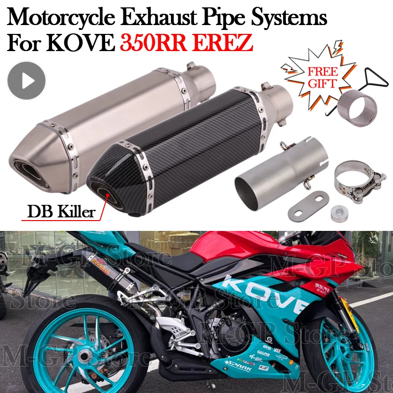 

Slip On For KOVE 350RR EREZ 350 RR Motorcycle Exhaust Systems Modify Middle Link Pipe 51MM Muffler DB Killer Scarico Escape Moto