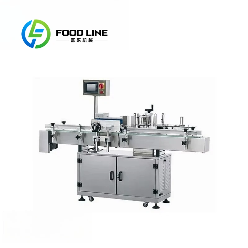 Heavy Duty Round Container Labeler Reinforced Frame Structure Durable For Long Hour Working In Harsh Industrial Workshops