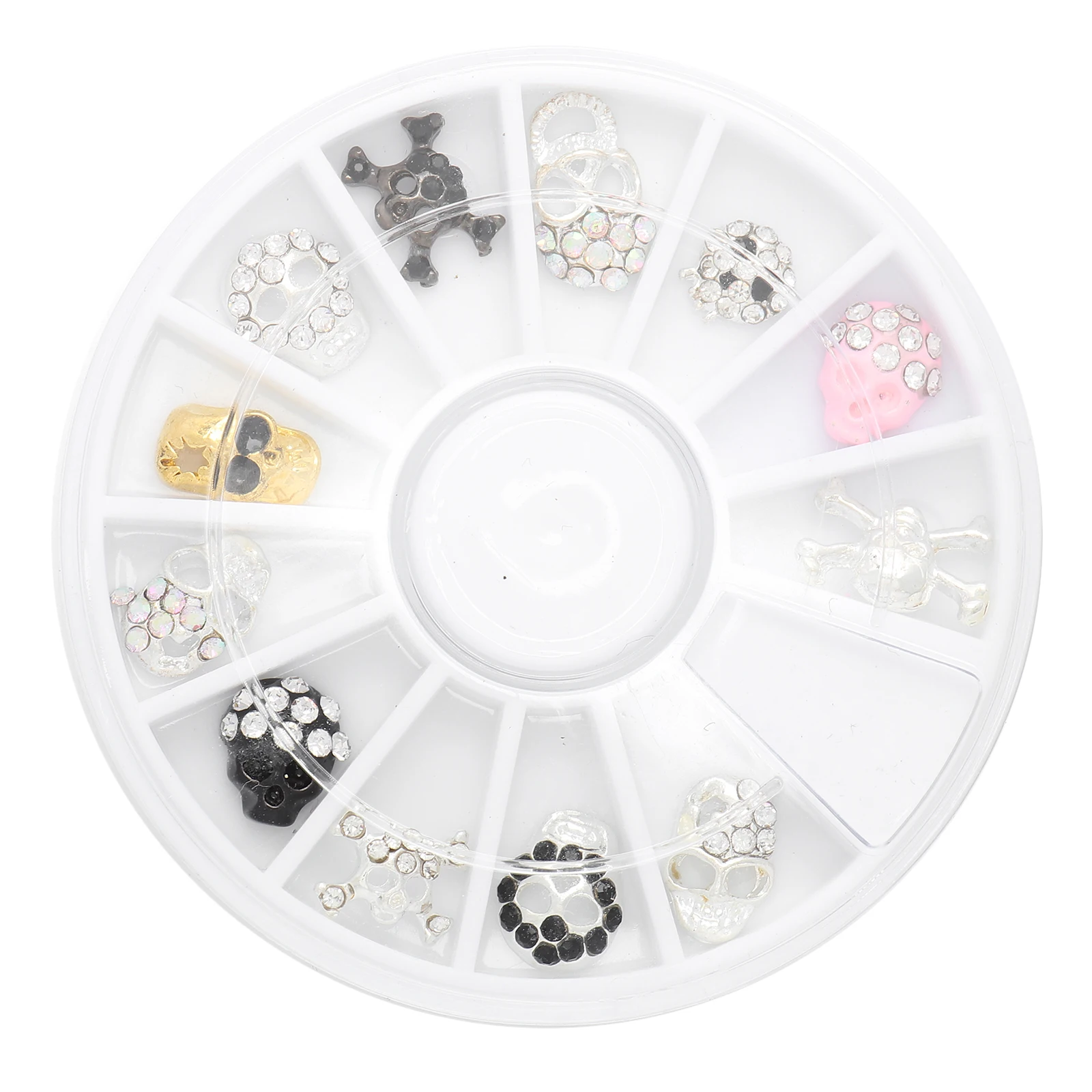 

12 Pcs Nail Art Rhinestones Decorations for DIY Halloween False Nails Artnaments Decoration Accessories
