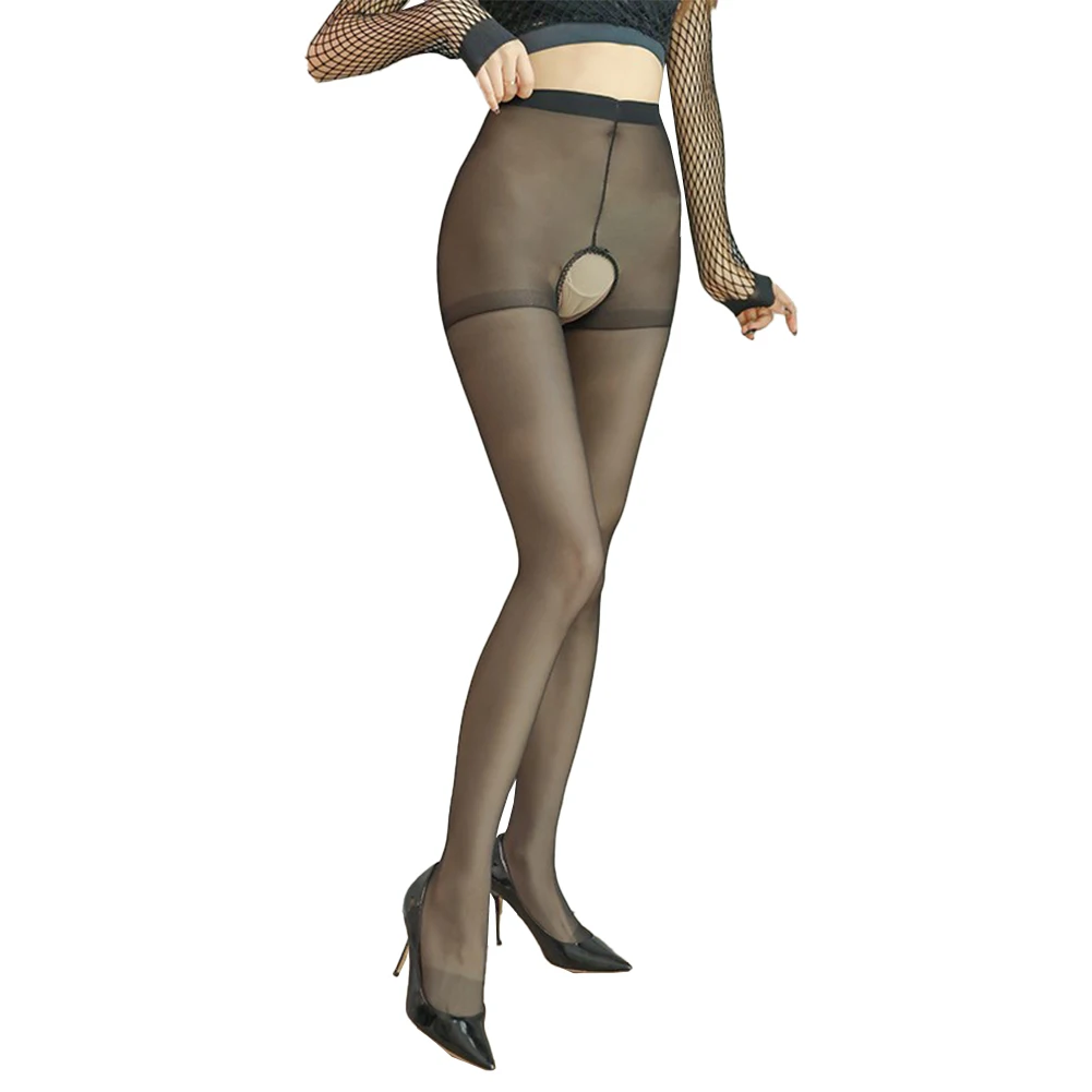 

Sexy Women Open Crotch Tights Mesh Seamless Crotchless Pantyhose Transparent Stockings Erotic Lingerie Hosiery Sensual Clubwear