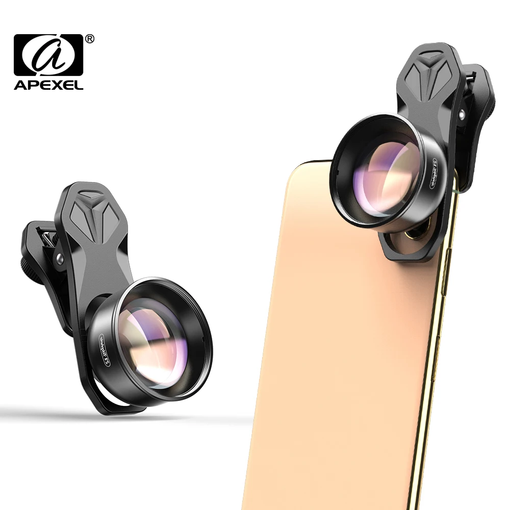 APEXEL Portrait Photography Lens Professional 2X Mobile HD Telephoto Lens With Universal Phone Clip for Smartphone Birthday Gift