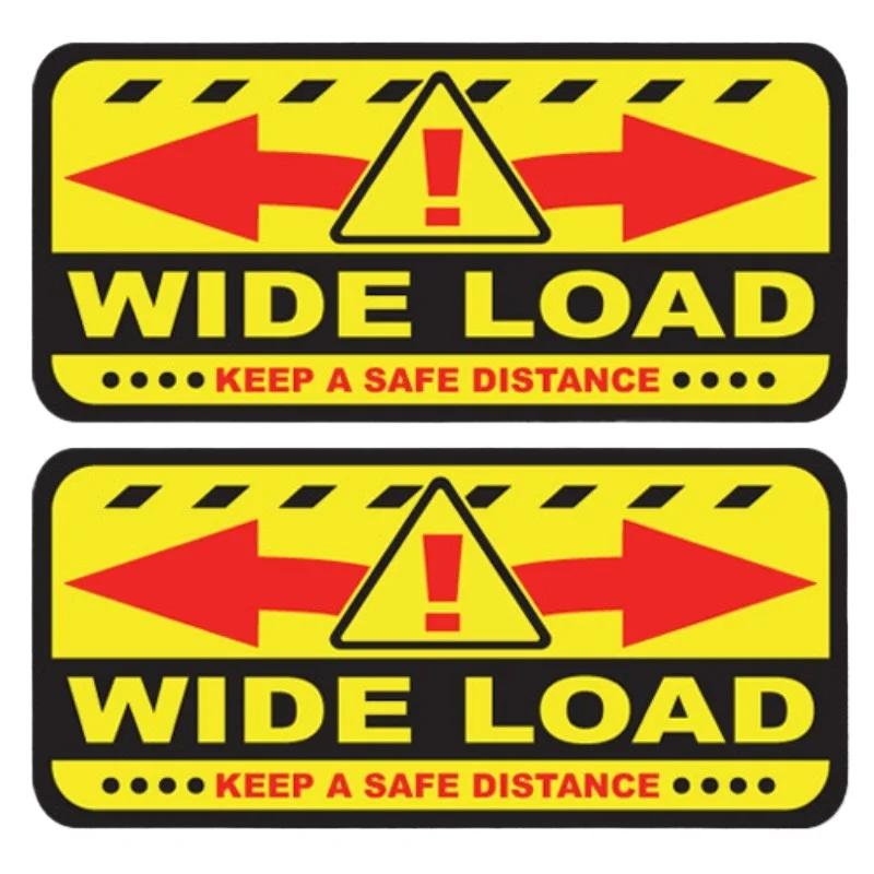

Car decoration stickers FOR 2x Wide Load sticker decal truck vehicle caution warning safety vinyl label 20CM PVCKK