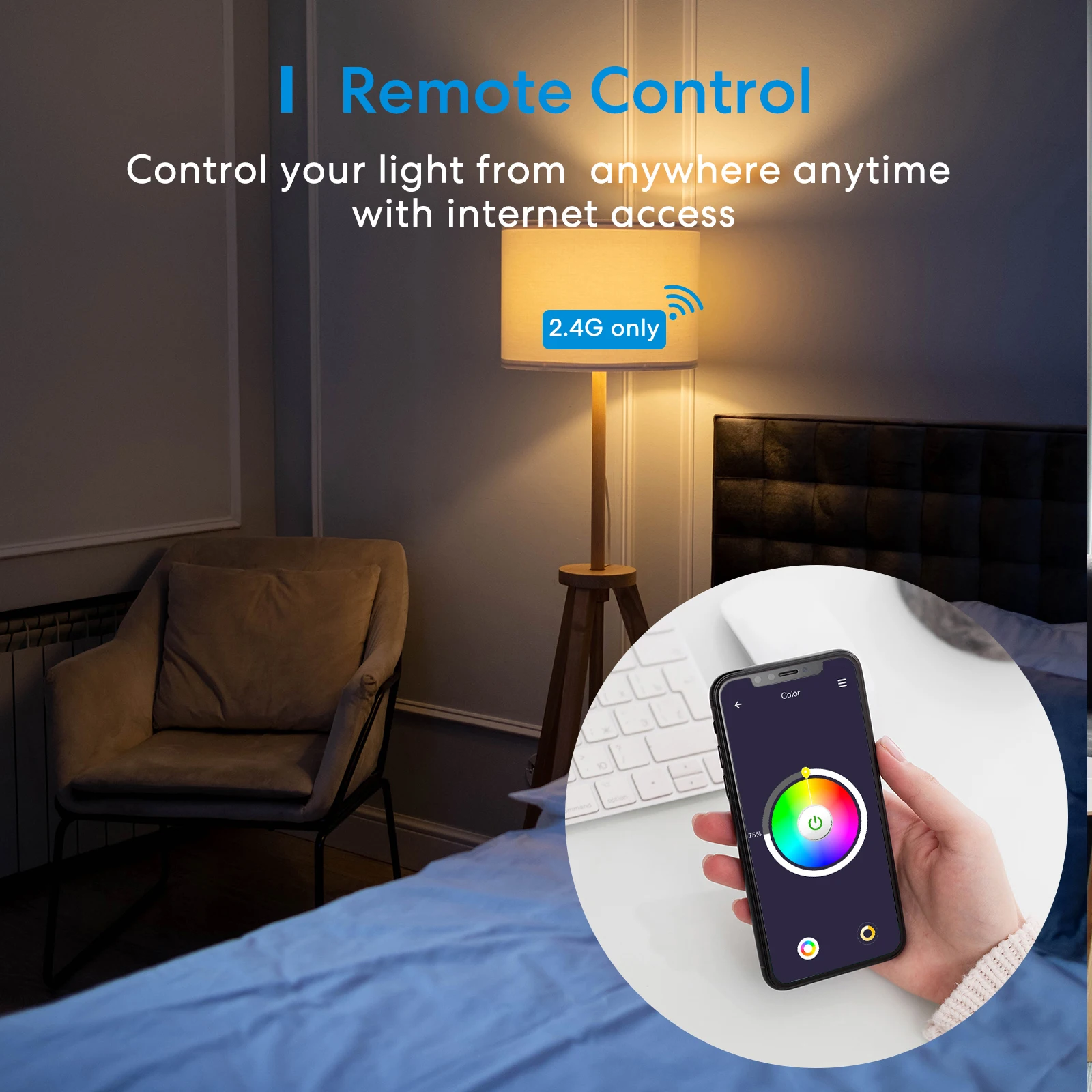 Meross 14W WiFi Smart Light Bulb E26 110V  LED RGBWW Dimmable Lamp Support Apple HomeKit Google Assistant Alexa and SmartThings