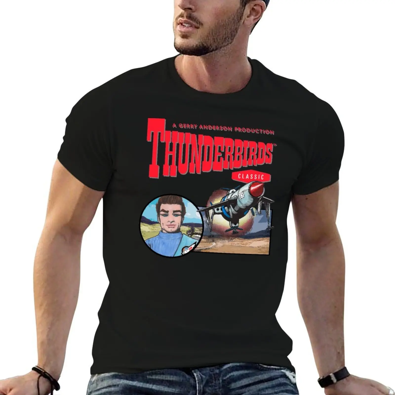 My first piece of Gerry Anderson Thunderbirds fan art. T-Shirt blue lock affliction shirts oversized t shirt men